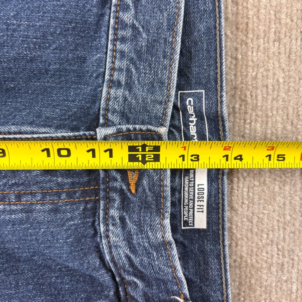 Carhartt Loose Fit Carpenter Jeans Blue Denim BD4941-M Mens 36x32 - Picture 8 of 10